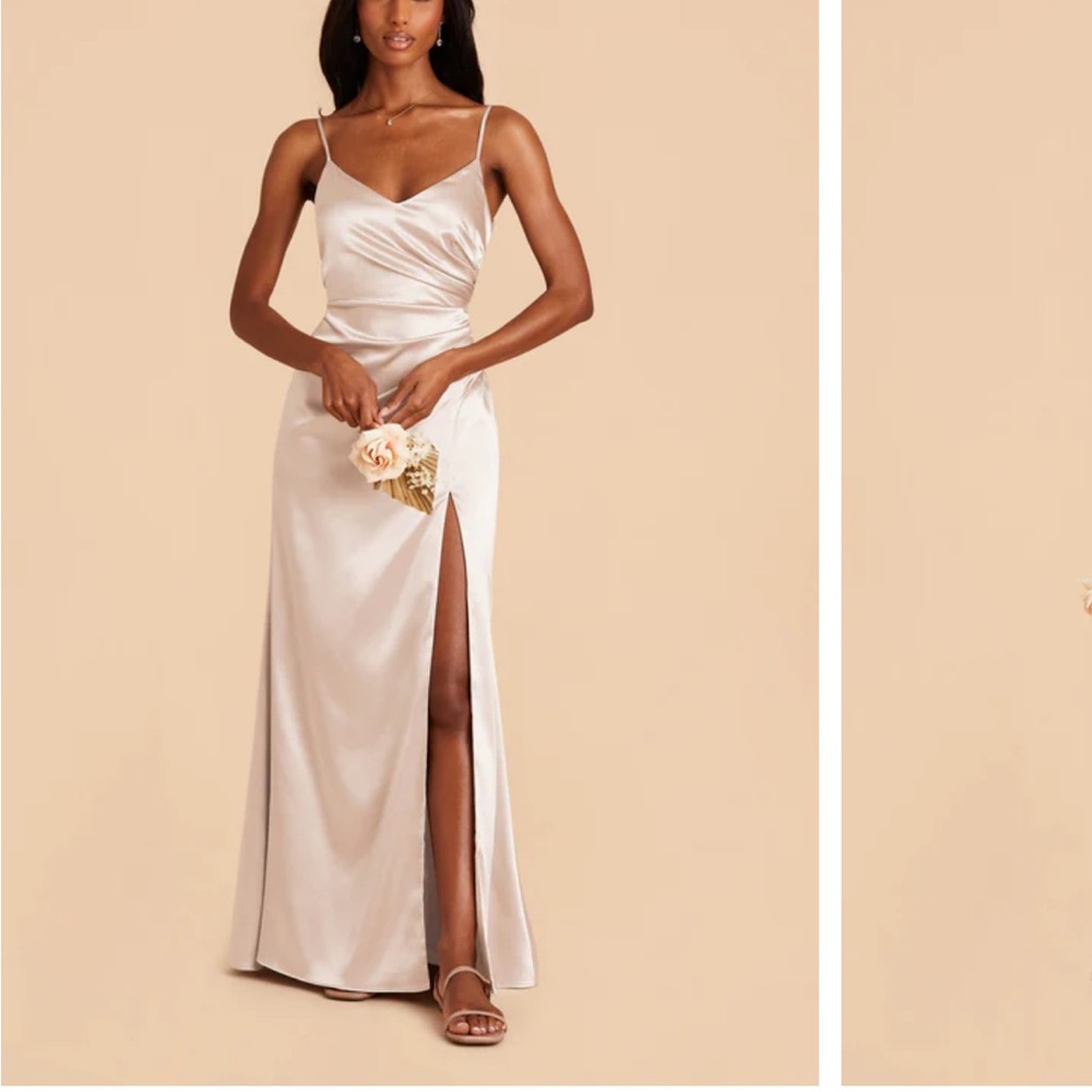 Birdy Grey Cream Slit Maxi Gown